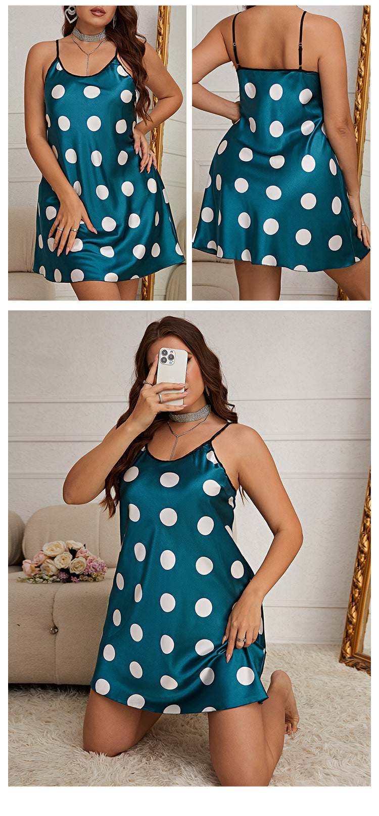 Polka Dot Pajamas Loose Homewear For Women