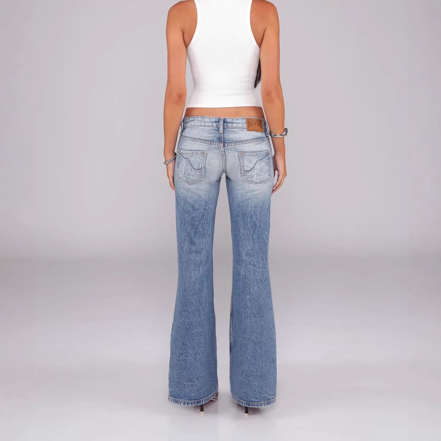 Women's Low-rise Straight-leg Denim Jeans
